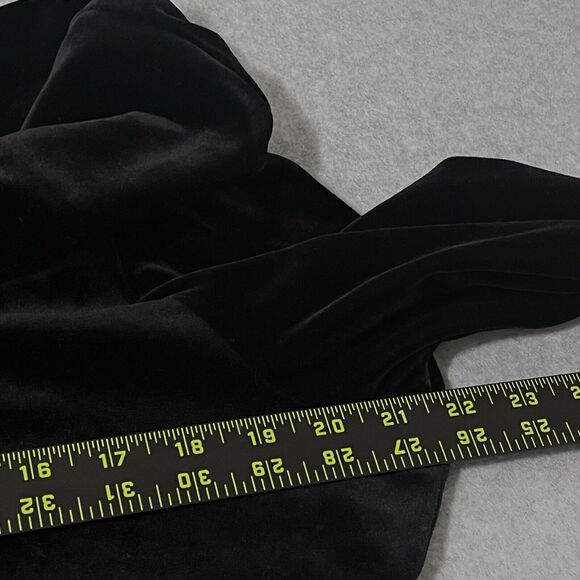 Posh Black Velvet Maxi Gown Dress Boat Neck /Cowl Neck Goth Classy Event Sexy - Picture 11 of 14